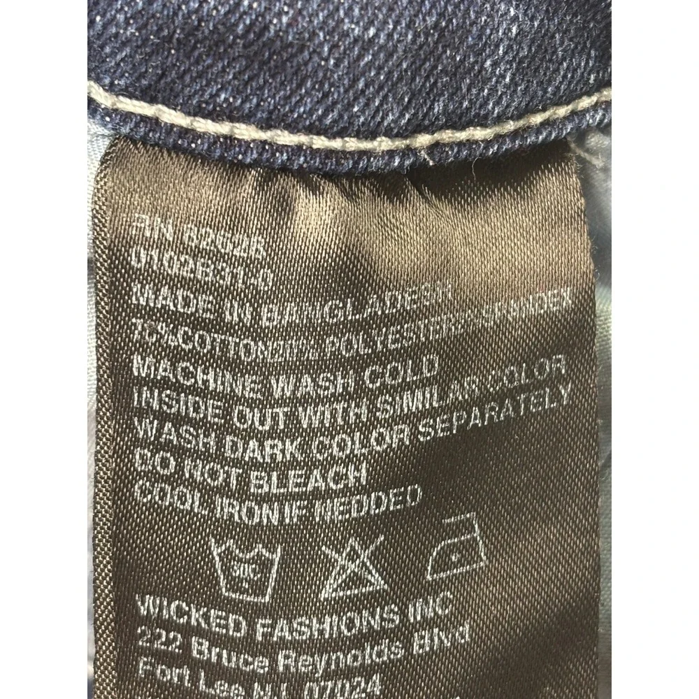 Southpole Mens Skinny Moto Biker Jeans‎ Blue Distressed Ribbed Denim 29x30